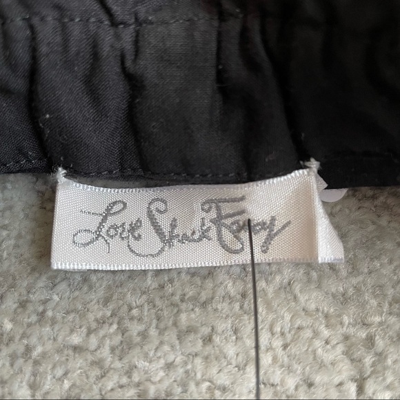 Loveshackfancy Black Embroidered Off the Shoulder Hidden Button Down Mini Dress - Picture 7 of 8